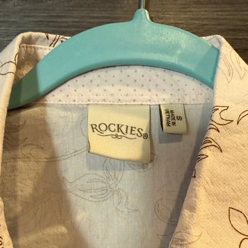 Rockies White and Brown Patterned Shirt - Picture 2 of 3